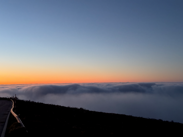 Sunset in the mountains.
